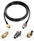 Close-up of connectors for Waterproof 5.8dBi 915MHz Fiberglass Antenna With 20Ft Extension Cable For Heltec V3 V4 Meshtastic LoRa32 Rak Module