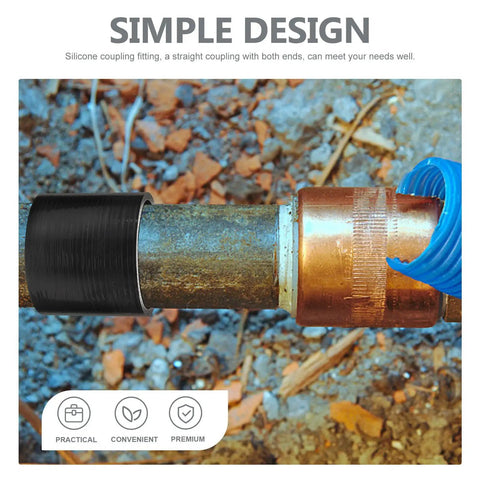 Heavy Duty Silicone Hose Coupler Connector Hydraulic Systems Black Rubber Fitting Durable Easy Install Swap Out Secure Connection on pipe