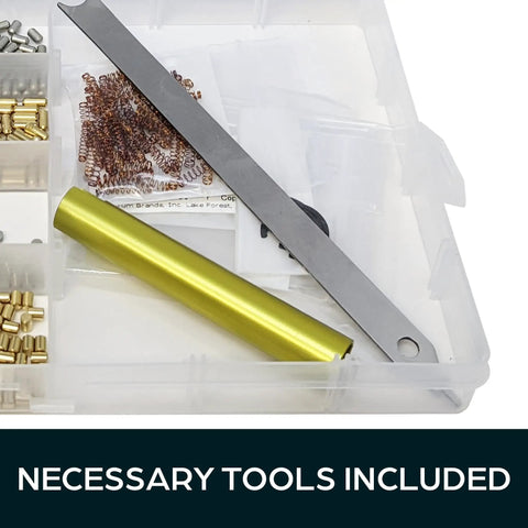 Pro Grade Rekey Kit with 50 master pins 50 bottom pins and 50 top pins and 50 springs in seal tight plastic box
