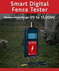 Voltmeter fence tester from Electric Poultry Netting Accessory Set With 0.6 Joule Fence Charger, 3 Foot Grounding Rod, Gate Handle Kit
