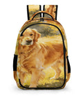 Dope Warm Autumn Pet Floral Printed Unisex Backpack With Large Capacity Durable Polyester Breathable Fabric Smooth Zipper