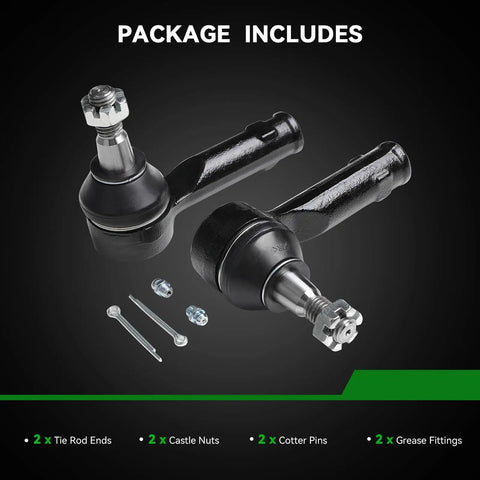 Front Outer Tie Rod End Set For F150 2004 2008 And Lincoln Mark LT 2006 2008 Direct Replacement For OE ES3691 4L3Z3A130CA SBES3691, 2 tie rod ends