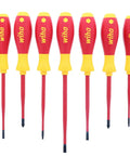 Beefy Insulated Slim Screwdriver Set, 11-Piece With Slotted 3.5mm 4mm 4.5mm 5.5mm 6.5mm, Phillips 1 And 2, Xeno 1 And 2, Square 1 And 2