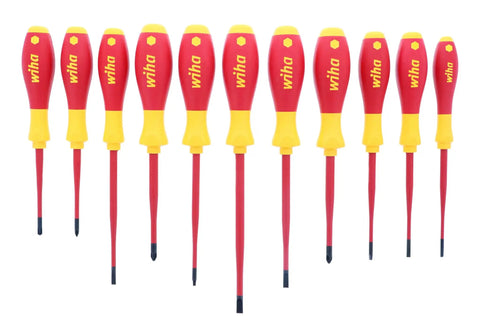Beefy Insulated Slim Screwdriver Set, 11-Piece With Slotted 3.5mm 4mm 4.5mm 5.5mm 6.5mm, Phillips 1 And 2, Xeno 1 And 2, Square 1 And 2