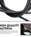 Pro Grade 22 Piece Windshield Washer Hose Assembly With Heavy Duty Fluid Lines and Durable Nozzles close-up of soft black rubber hose.