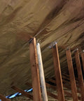 Attic Radiant Barrier Shield 25.5 Inch Premium Single Layer Aluminum Foil With Reinforced Polyethylene in attic interior installation
