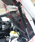 Front Hood Lift Supports For Subaru Crosstrek 2024 And Up, Stainless Steel Hood Shocks with an open hood view