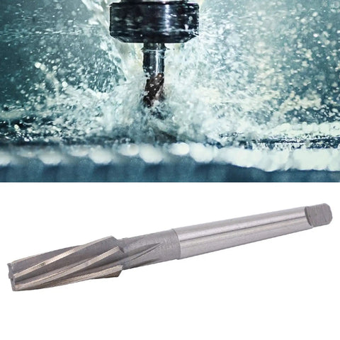 12 To 16mm Hand Reamer With Spiral Flute for Mold and Craft Processing, High Speed Steel, shown with water splash effect