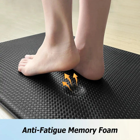 Non Slip Kitchen Floor Mats Set Of 2 With Cushioned Anti Fatigue Memory Foam Ergonomic Standing Mats Waterproof