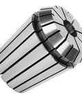 Premium Spring Collet Chuck For CNC Milling Machine With Razor Sharp 0.015mm Accuracy and Super High Clamping Force, silver metal design.