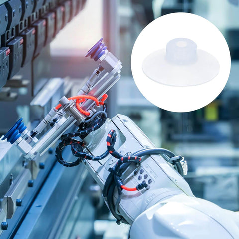 Bellows Suction Cup 50mm Diameter M8 Joint Silicone Vacuum Cups 6 Pieces for industrial automation system