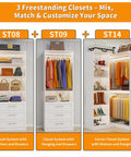Max Out Your Closet Space With This Expandable L Shaped Corner Closet System For Walk In Closets Three Piece Modular Organizer