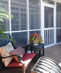 Patio with chairs and table, screened with Fiberglass Screen Roll For Windows And Doors, High Visibility Flexible Mesh For Easy DIY Repair