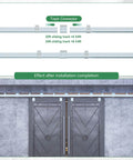 24Ft Exterior Box Track Barn Door Hardware Kit Heavy Duty Wall Mount For Outdoor Use Supports Up To 330 Lbs Hang 2 Doors