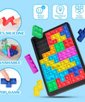 Image of Slick Silicone Pop Puzzle Fidget Toy Buttery Smooth Push Pop Brain Teaser with colorful blocks for stress relief and finger training.