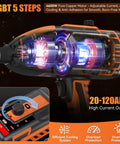 Portable 110V Arc Welder With IGBT Inverter And Five Current Settings showcasing internal motor and controls