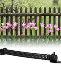 Heavy Duty Self Closing Gate Spring Kit For Outdoor Fence Adjusts Carbon Steel Retractor Tool Stops Animals And Locks Automatically on wood fence