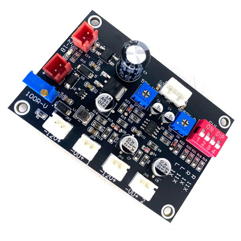 Backlit 35mm VU Meter Stereo Audio Level Indicator With Adjustable Driver Board For Home Studio Preamps Computers MP3 Players And Dope DIY Audio Projects For Recording Mixing And Karaoke PCB board with connectors and DIP switch