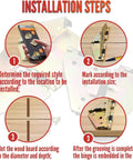 Installation steps for Four Pack Premium Drop Leaf Table Hinges Heavy Duty Zinc Plated Steel Folding Table Brackets with Easy Setup Screws.
