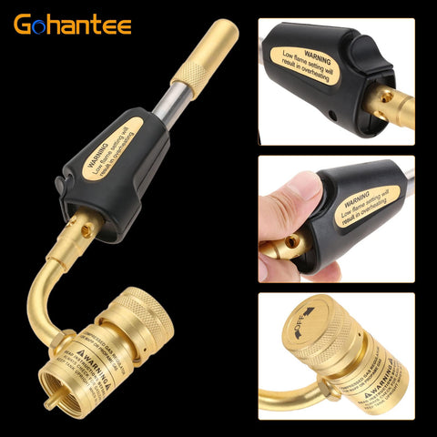 Propane MAPP Gas Turbo Torch With Self Ignition Trigger Adjustable Regulator Detachable Tips Pro Grade And Compatible With MAP Pro CGA600 Cylinders