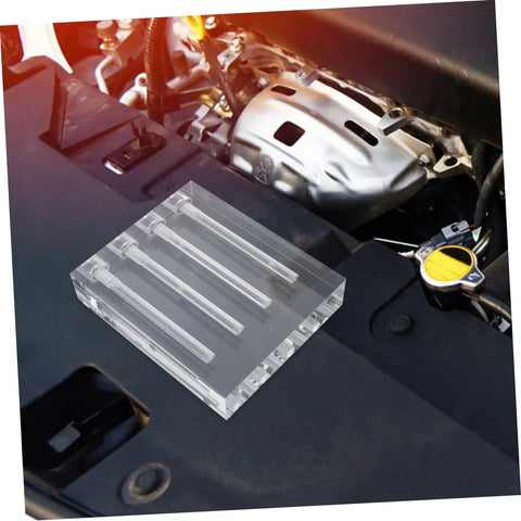 Engine Oil Quality Comparator Kit Multi Purpose Acrylic Stand For Accurate Transmission Oil Testing Easy To Use Car Maintenance Demonstration Tool Pro Grade Oil Quality Checks For Reliable Engine Health on engine cover