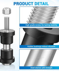 EZGO PDS and TXT Rear Leaf Spring Bushings Kit With Screws and Nuts for 1994-Up, image showing details of rubber bushings and screws