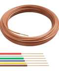 18 Gauge 6 Conductor Thermostat Wire 200 Feet Solid Copper Cable For HVAC Furnaces Alarms Video Doorbells Lighting And Smart Thermostats Brown CL2 RCMR Rated