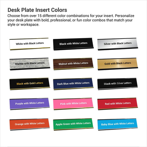 Personalized Desk Name Plate For Office Custom Engraved Aluminum Desk Sign With Name And Title Durable Office Name Plate Color Options