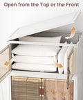 Ultra Large 720 Quart Stackable Storage Bins with Lids and Wheels Four Tier Closet Organizers with front and top opening