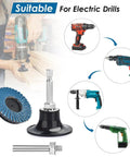 24 Piece Die Grinder Flap Disc Set With One Quarter Inch Shank, suitable for electric drills illustration