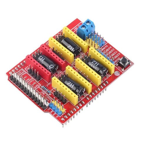 Red Four Channel A4988 V3 Engraver Drive Shield Expansion Board for Arduino CNC and 3D Printer PWM Spindle Control