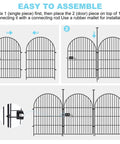 Assembly instructions for Tall Garden Fence With Gate 40 Inches High By 26 Feet Long 12 Panels Heavy Duty Metal No Dig Fence