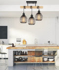 Plug In Wall Sconces Set Of Two Farmhouse Style Wall Mounted Lights With Metal Cage Lampshades And Solid Wood Beam in modern kitchen