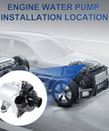 Engine Electric Coolant Water Pump Direct Oem Replacement For Bmw X5 E70 30I Models Years 2007 Through 2010 installation location diagram.