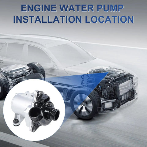Engine Electric Coolant Water Pump Direct Oem Replacement For Bmw X5 E70 30I Models Years 2007 Through 2010 installation location diagram.