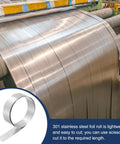 High Elasticity Stainless Steel Narrow Foil Strip Roll 0.2mm X 20mm X 1m on a machine for DIY crafts and industrial use