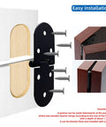 3-5/32 X 1-3/16 Inch Folding Flip Top Hinges installation example with screws, showing concealed design for woodworking.