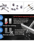 Pro Grade Metric Tap And Die Set M3 To M12 40 Piece Rethreading Tool Kit with threading components and steel use diagram