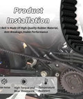 Ultimate Rear Drive Belt 133T Fits Harley Davidson Softail Models Replaces 40058-07 installed on motorcycle engine.