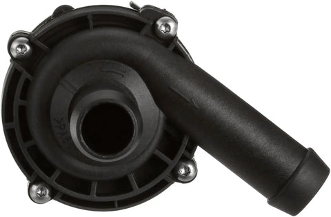 Main Electric Engine Water Pump Built Tough For Smooth Cooling Performance With Straight Bolt On Direct Swap Installation And Electromagnetic Impeller System That Runs Cool Without Hassle from a top view showing the inlet and mounting design.