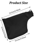 Two Pack Miter Saw Dust Collection Bags Made From Heavy Duty Nylon and Steel Ring With Adjustable Zipper Opening Fits Table Saws Belt Sanders and Planers. Size 22.3cm x 14.4cm x 14.1cm.