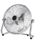 Heavy Duty 21 Inch High Velocity Electric Floor Fan Built Different With Eight Crank Speeds And Rugged Steel Blades For Garage Shop Warehouse Or Basement Chill, side view with steel blades and sturdy base.