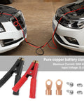 Heavy Duty 2 Pack Car Battery Charger Clamps Drop In Replacement With Smooth Grippy Handles And Secure Seals Built Tight For 12V Trucks Boats And Emergency Jumper Starts, showing red and black clamps with copper connectors.