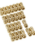2.3mm To 4mm Shaft Coupler Set For Motors And 3D Printers Brass Joint Connector Motor Shaft Extension For RC Cars Boats And DIY Projects L20XD9 Beefy Heavy Duty, brass couplers set