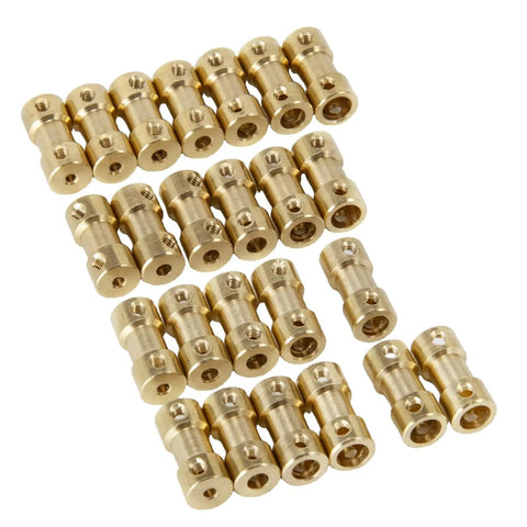 2.3mm To 4mm Shaft Coupler Set For Motors And 3D Printers Brass Joint Connector Motor Shaft Extension For RC Cars Boats And DIY Projects L20XD9 Beefy Heavy Duty, brass couplers set