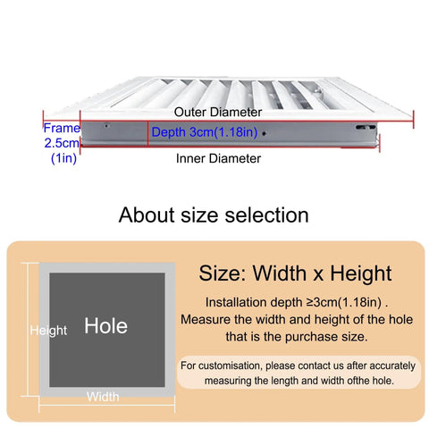 Top Notch Metal Attic Access Panel Door 26x30 Inch White Drywall Flush Mount with size details for custom installation requirements.