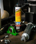Extra Tacky Red Grease For Heavy Duty High Temperature And High Pressure Use With Boss Level Wear Protection, Water Resistant Lubricant, 14 Ounce Jars, Pack Of 10, surrounded by tools and machinery.