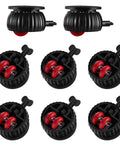 8 Pack Self Adhesive Caster Wheels With 360 Degree Swivel Mini Casters And Ball Bearings in black for furniture mobility