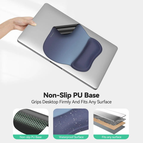 Gel Wrist Rest Mouse Pad With Ergonomic Support For Office And Gaming Non Slip Smooth Surface Cozy Gel Cushion on laptop