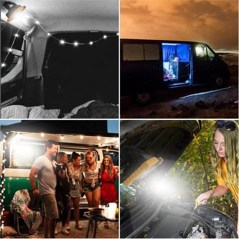 Rechargeable LED Work Light 30W 1500LM Portable Flood Light On The Go With Magnetic Base used in outdoor van camping